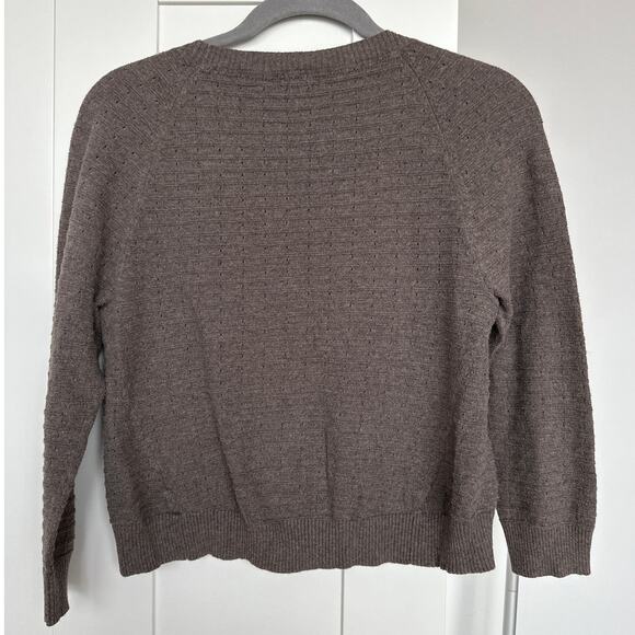 Toad & Co. Brown 100% Organic Cotton Summery Cropped Pullover Sweater,Size S,EUC - Picture 5 of 8